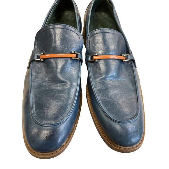 Todd Welsch Mens Blue Slip-On Faux Leather Loafers Size 12D main image 13